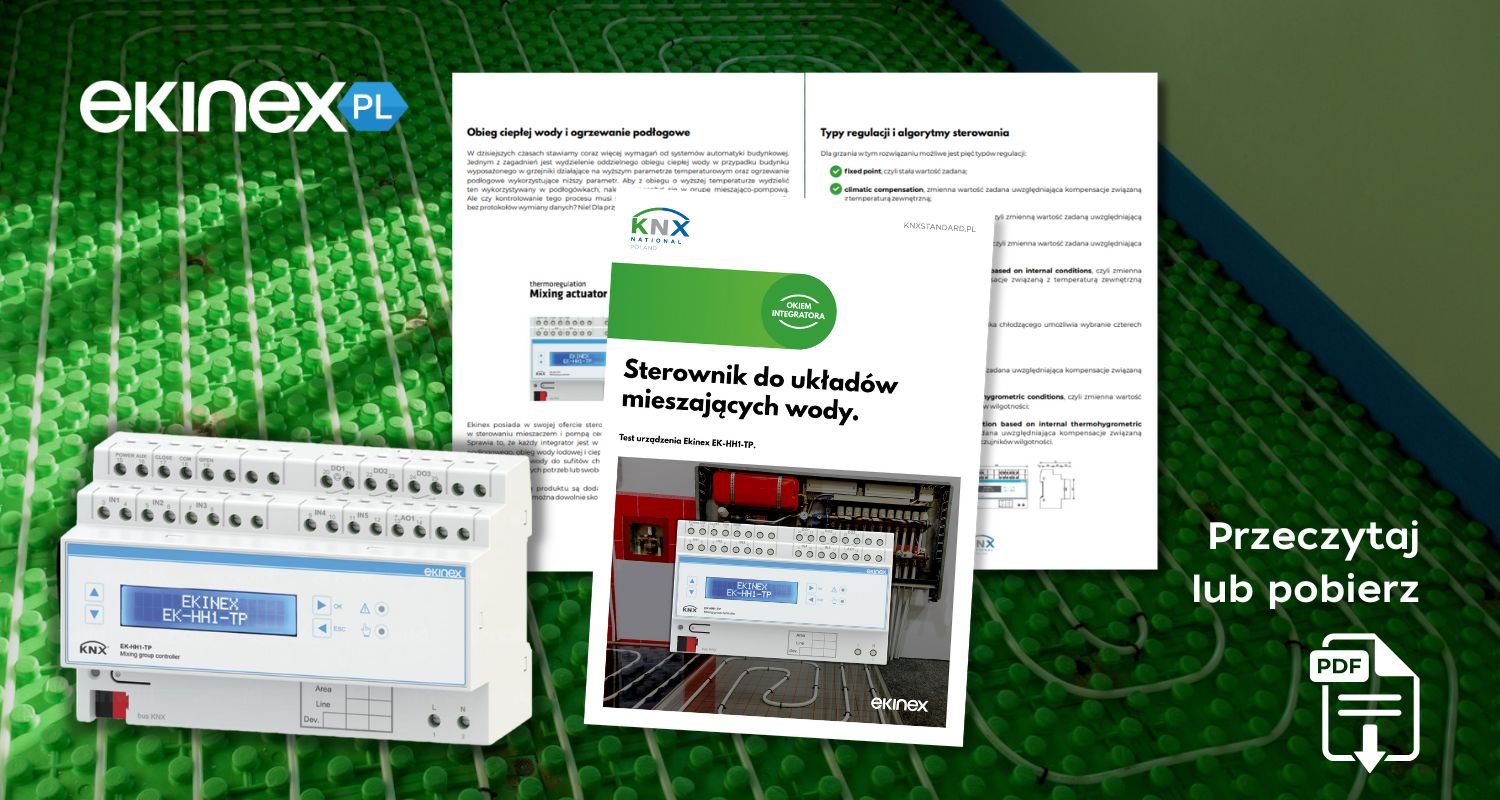 Sterownik do układów mieszających wody Ekinex EK-HH1-TP.