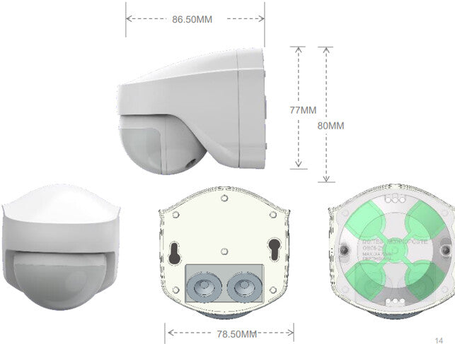 CZUJNIK RUCHU TALIS M180A NATYNK. 10M
