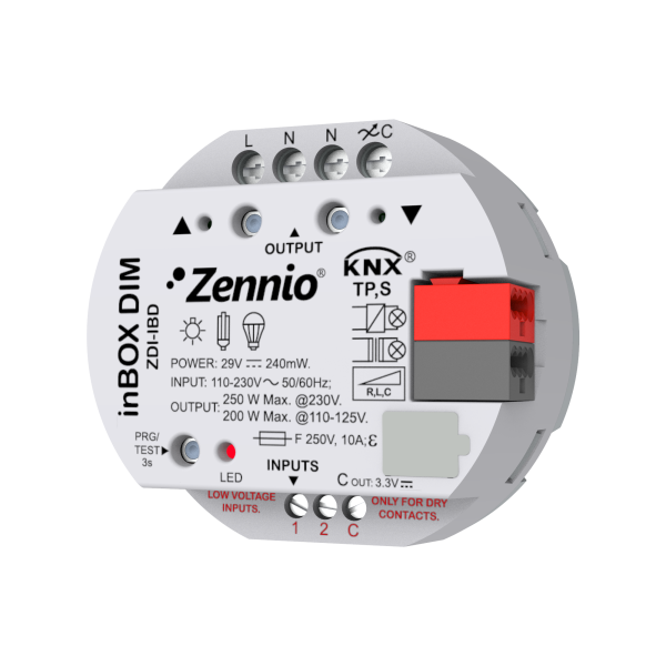 INBOX DIM - UNIWERSALNY ŚCIEMNIACZ DO MONTAŻU PODTYNKOWEGO. 1 KANAŁ X 250 W