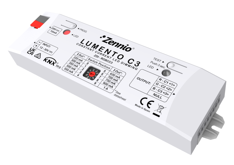 LUMENTO C3/C4 - 3/4-KANAŁOWY ŚCIEMNIACZ PWM O STAŁYM NATĘŻENIU PRĄDU DO OBCIĄŻEŃ LED DC