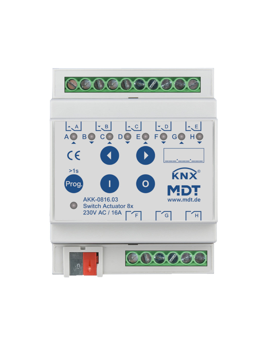AKTOR PRZEŁĄCZAJĄCY 8-KANAŁOWY, 4-MODUŁOWY, 16A, 230VAC, KOMPAKTOWY, 70μF, 10 ECG