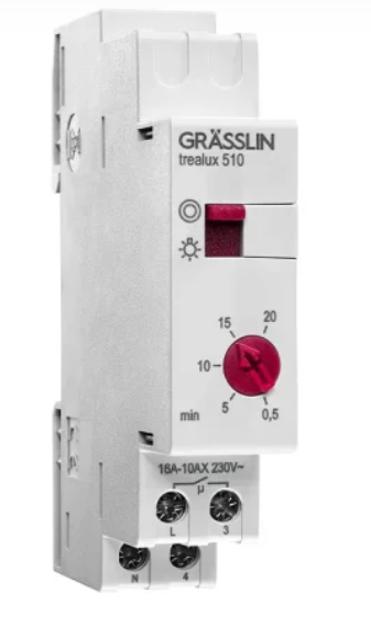 AUTOMAT SCHODOWY TREALUX 510 ELEKTRONICZNY, 0,5-20 MIN, LED MAX. 600W