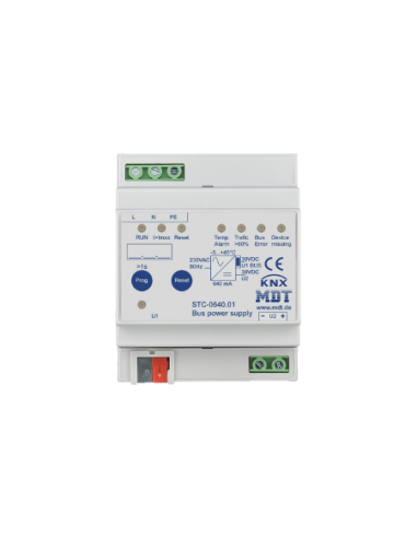 ZASILACZ MAGISTRALI Z FUNKCJĄ DIAGNOSTYKI, 4-MODUŁOWY, 640mA