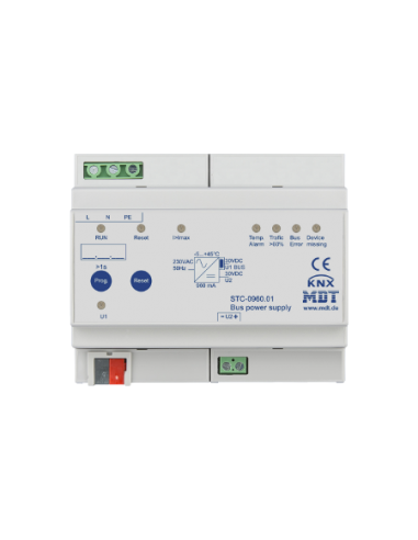 ZASILACZ MAGISTRALI Z FUNKCJĄ DIAGNOSTYKI, 6-MODUŁOWY, 960mA