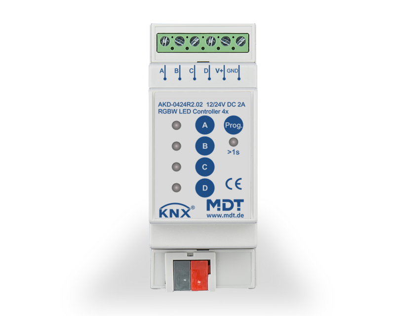 STEROWNIK LED 4-KANAŁOWY, 2/4A. RGBW, 2-MODUŁOWY