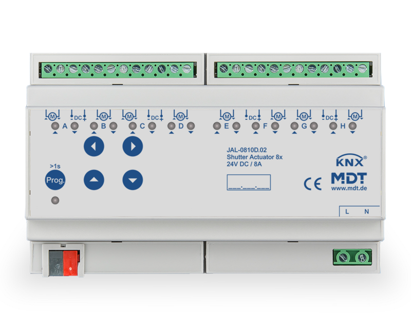 AKTOR ROLETOWY 8-KANAŁOWY, 8-MODUŁOWY, 8A, 24VDC