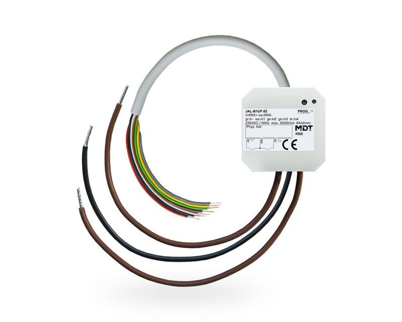 AKTOR ROLETOWY 1-KANAŁOWY, PODTYNKOWY, 6A, 230VAC, Z 4 WEJŚCIAMI BINARNYMI