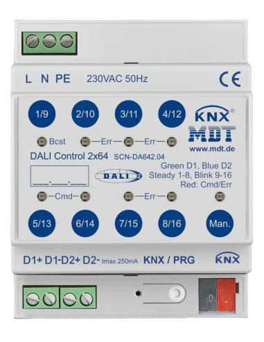 STEROWNIK/BRAMKA DALI 2X64, 4-MODUŁOWY