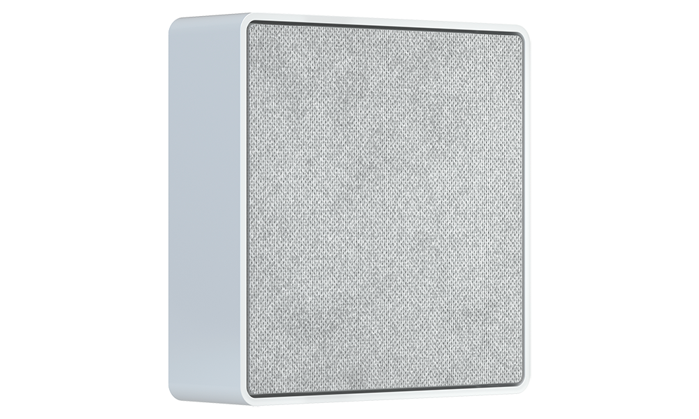 GŁOŚNIK DO MONTAŻU POWIERZCHNIOWEGO, 80W, 45-21KHZ, SATYNOWE ALUMINIUM, BIAŁA TKANINA