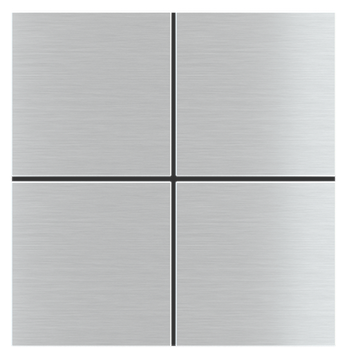 KLAWISZ X4 KWADR. METAL SERIA 71 GRAW. ALUMINIUM, 1 SZT.