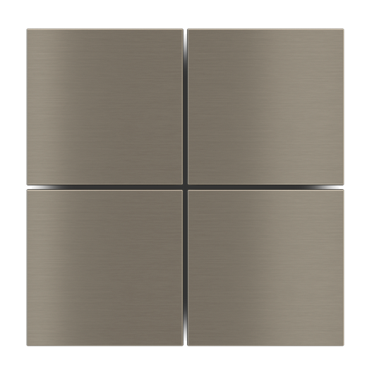 KLAWISZ X4 KWADR. METAL SERIA FF SET NICKEL, ZESTAW 4 SZT.