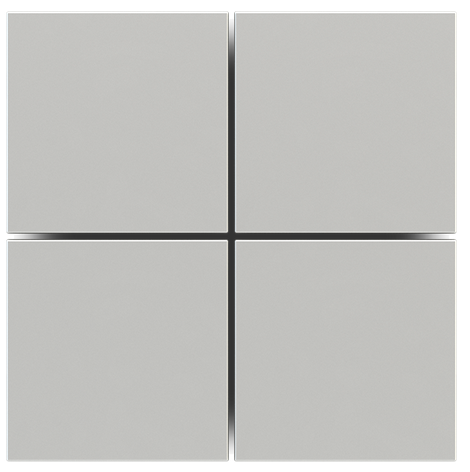 KLAWISZ X4 KWADR. PLASTIK SERIA FF SET SILVER, ZESTAW 4 SZT.