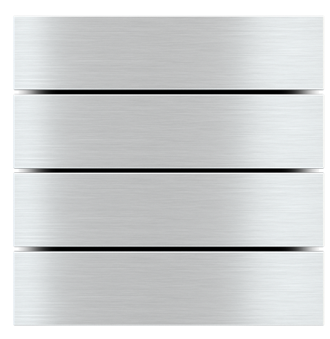 KLAWISZ X4 PROST. METAL SERIA FF SET ALUMINIUM, ZESTAW 4 SZT.