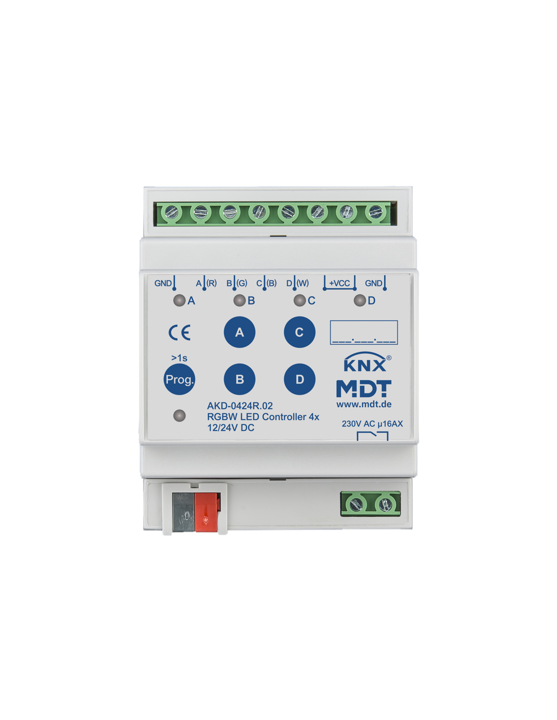 STEROWNIK LED 4-KANAŁOWY, 4/8A, RGBW, 4-MODUŁOWY