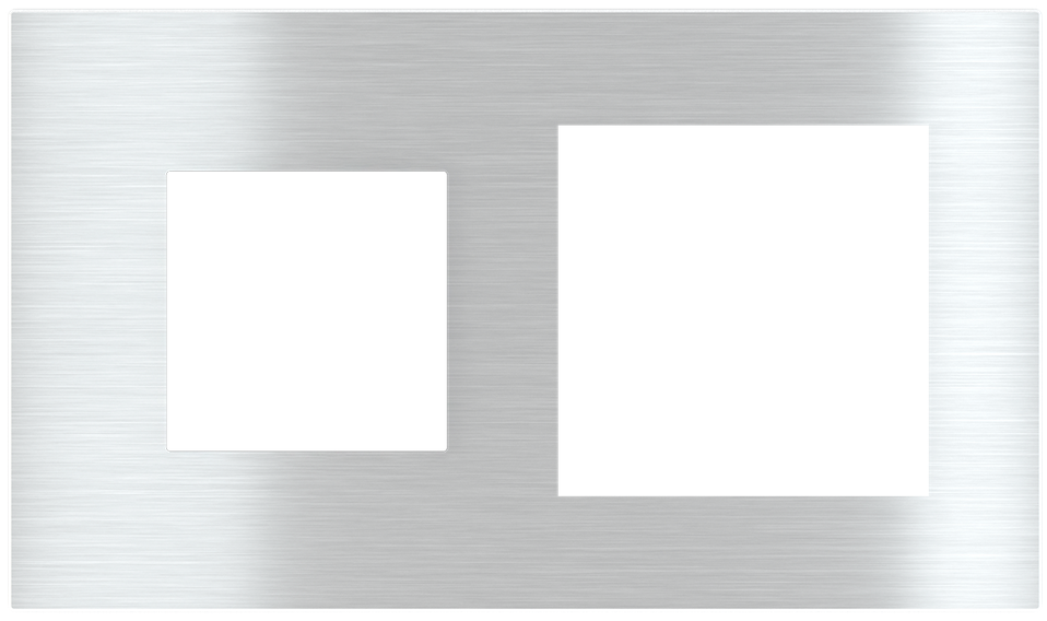 PŁYTKA X2 METAL 45X45+60X60 SURFACE ALUMINIUM