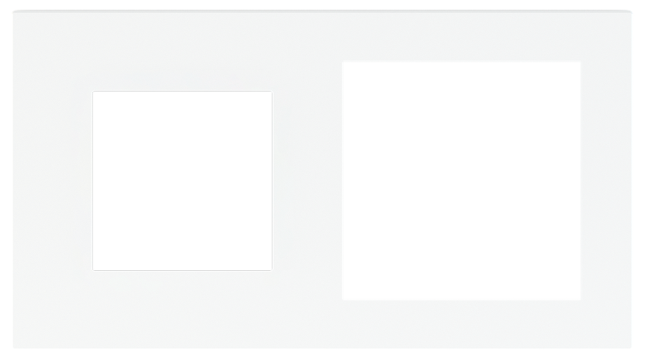 PŁYTKA X2 PLASTIK 45X45+60X60 DEEP WHITE