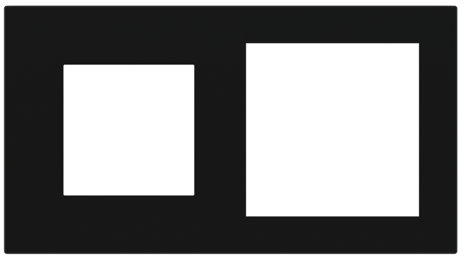 PŁYTKA X2 PLASTIK 45X45+60X60 DEEP INTENSE BLACK