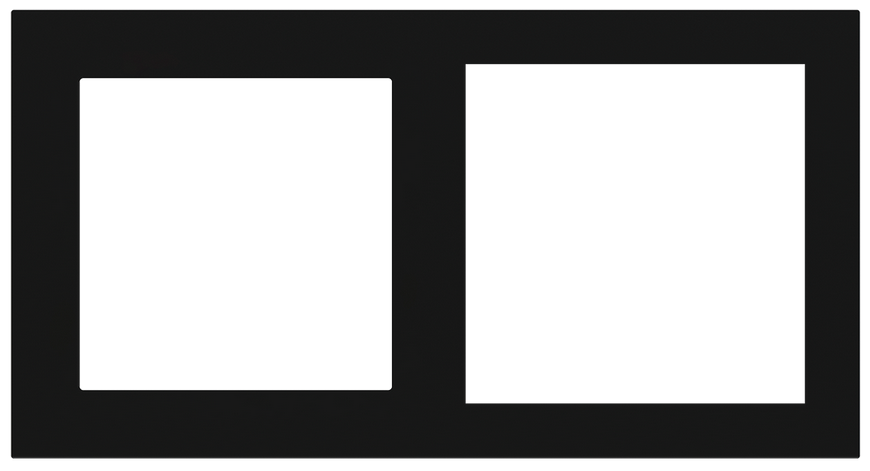 PŁYTKA X2 PLASTIK 55X55+60X60 INTENSE BLACK