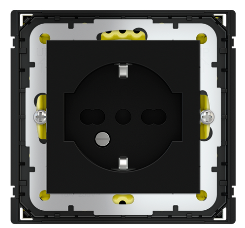 POKRYWA GNIAZDA IT, 55X55 PLASTIK INTENSE BLACK