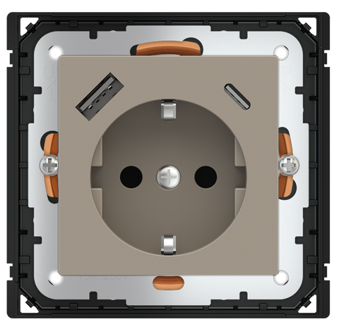 POKRYWA GNIAZDA SCHUKO + USB A-C FENIX BEAVER OTTAWA