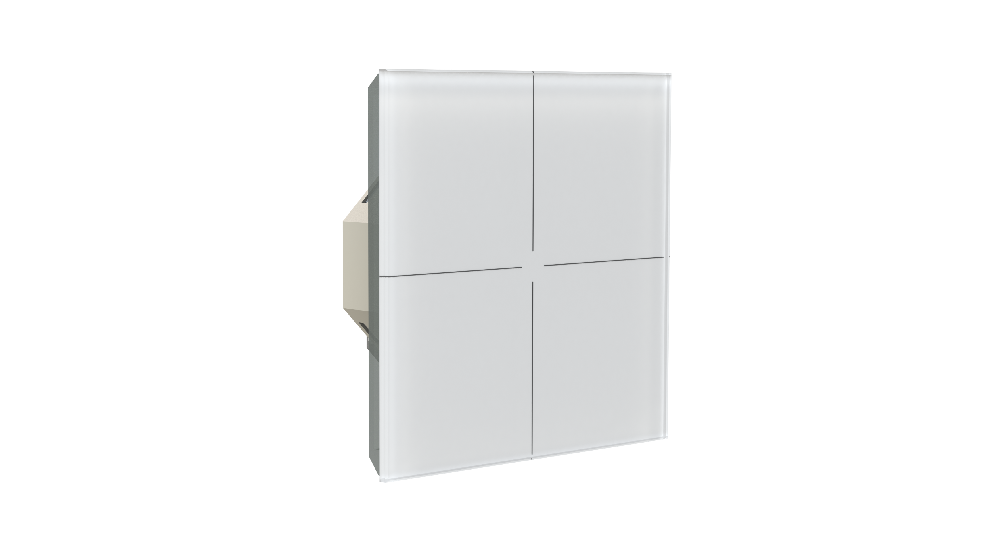 PRZYCISK MULTITOUCH SZKLANY KNX-K4, CZUJNIK TEMPERATURY + RAMKA GNIAZDA 57X57 MM