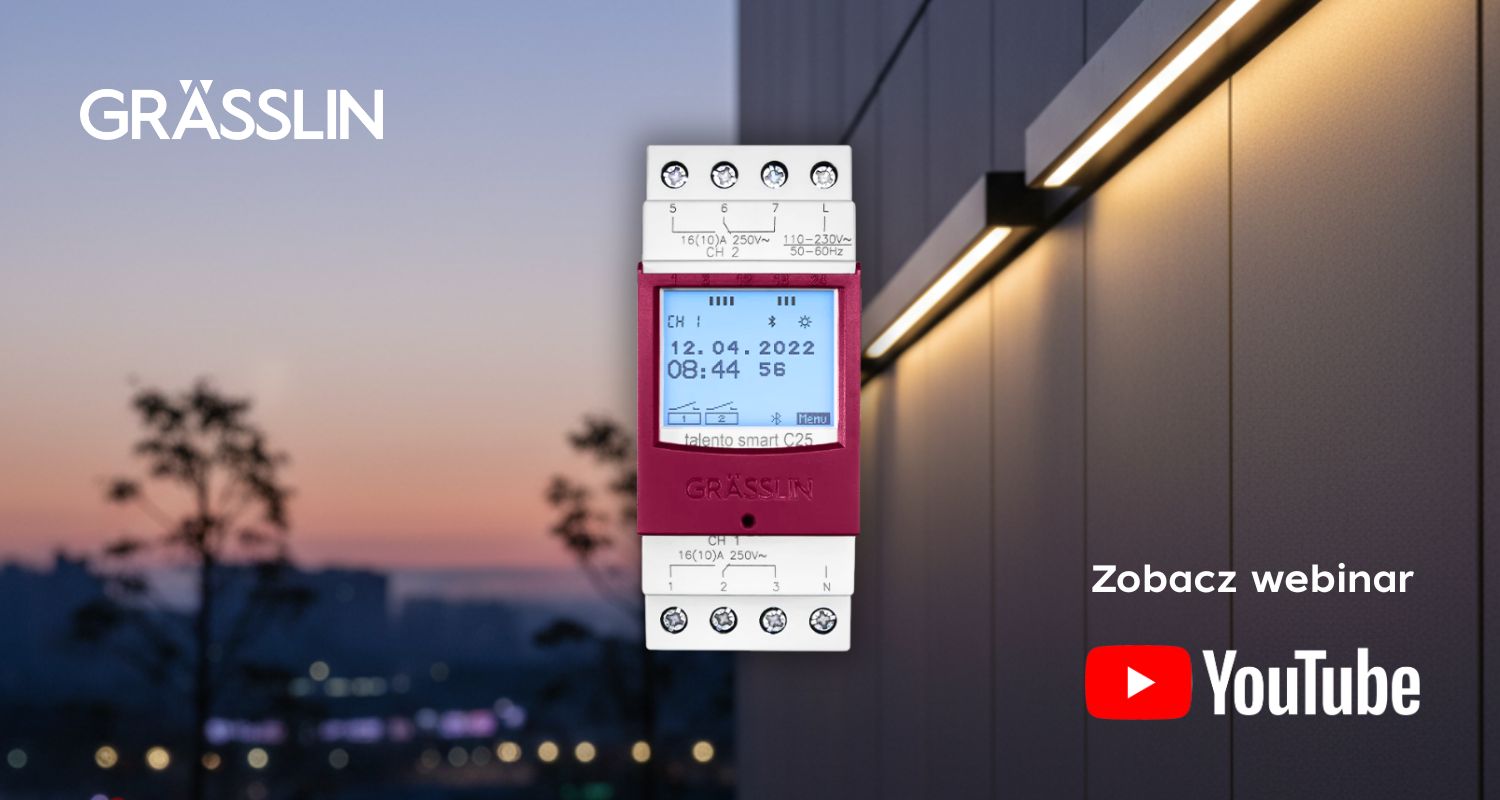 Obsługa zegara astronomicznego z programem rocznym firmy Grässlin