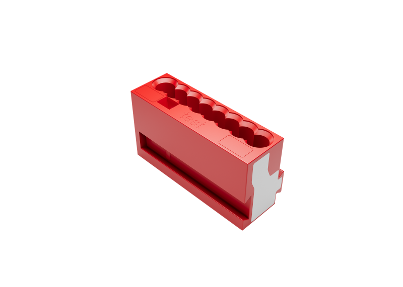 8-conductor micro connector for junction boxes. Red