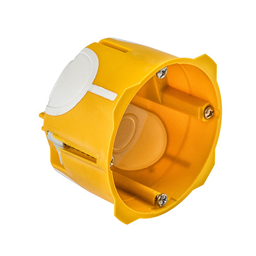 Standard back box for hollow walls with side entries double elastic material injection
