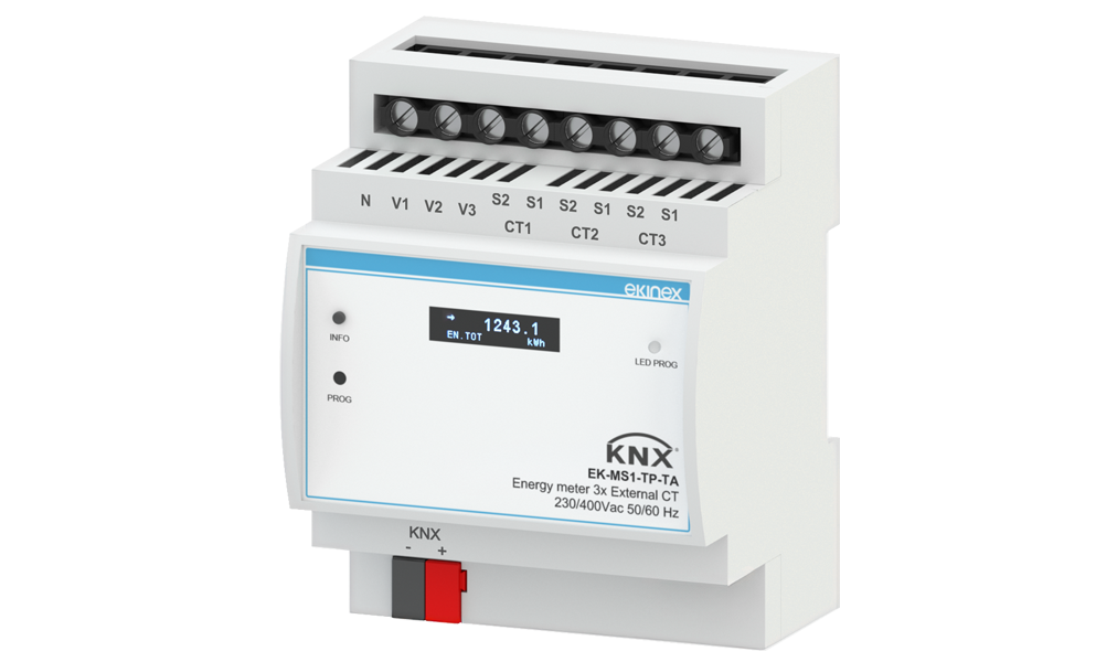 TRÓJFAZOWY PODLICZNIK ENERGII KNX DO ZEWNĘTRZNYCH PRZEKŁADNIKÓW PRĄDOWYCH
