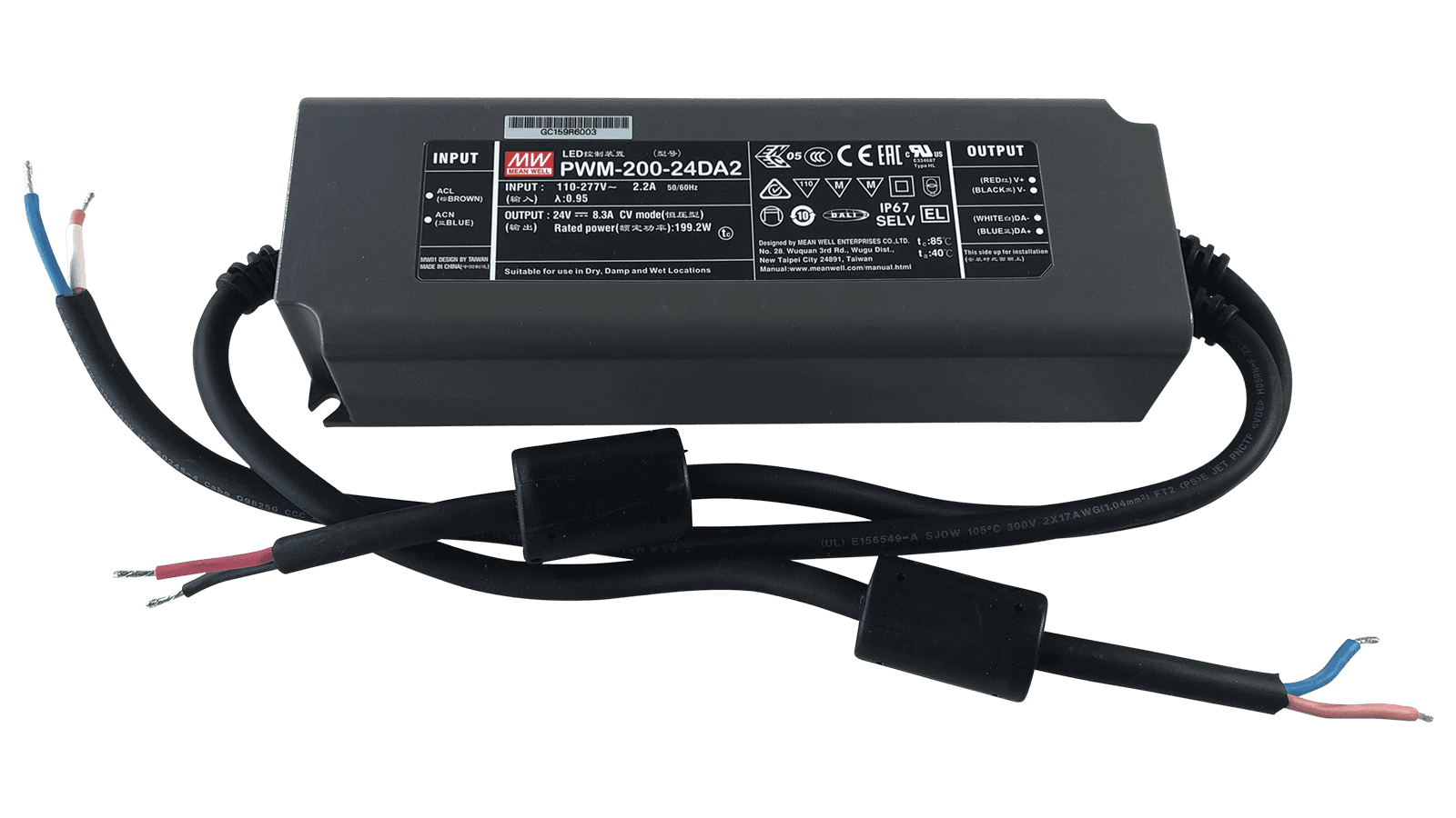 PWM-200-12DA2 / 24DA2 - ZASILACZE LED Z FUNKCJĄ ŚCIEMNIANIA