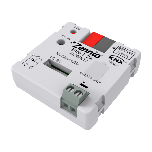 BIN-T 2X/4X/6X/8X - UNIWERSALNY INTERFEJS 2/4/6/8 WEJŚCIA BINARNE/WYJŚCIA LED I 1 WEJŚCIE CZUJNIKA TEMPERATURY