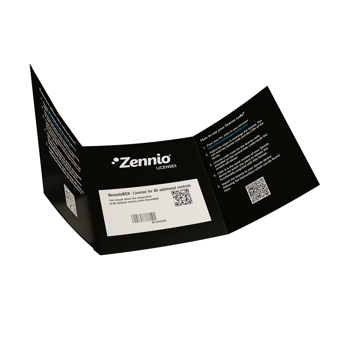 License to expand the number of controls in RemoteBOX to 180. License Box