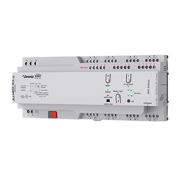 ALLINBOX 1612 V3 – WIELOFUNKCYJNY AKTOR KNX SECURE Z ZASILACZEM 640 MA I INTERFEJSEM IP, NA SZYNĘ DIN