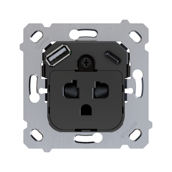 ZS55/ZS70. Euro-American socket insert with USB C and A  (without cover)