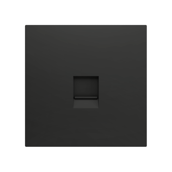 ZS70. Cover plate for RJ45 connector 70x70 mm - 1 insert - Anthracite