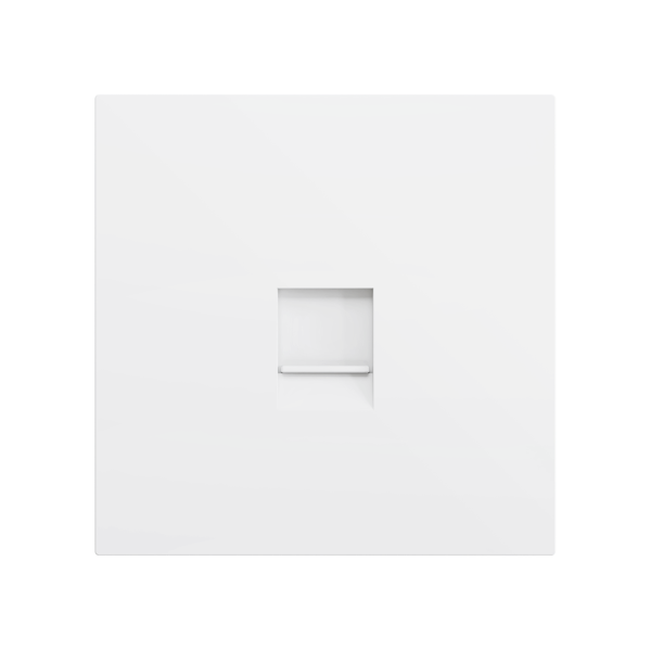 ZS70. Cover plate for RJ45 connector 70x70 mm - 1 insert - Matt white