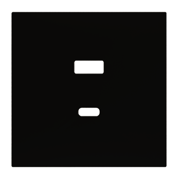ZS70. Cover plate for double USB C+A charger 70x70 mm - Anthracite