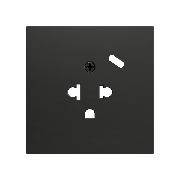 ZS70. Euro-American socket cover with USB C 70X70 mm - Anthracite