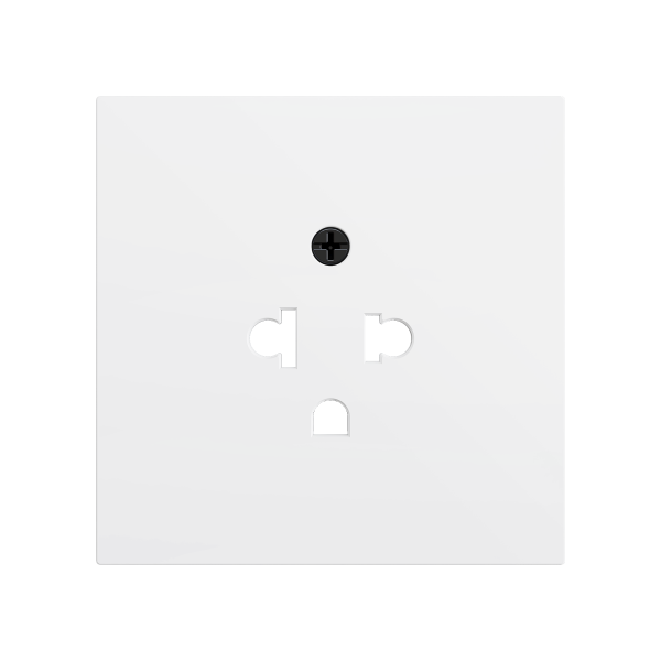 ZS70. Euro-American socket cover 70X70 mm - Matt white