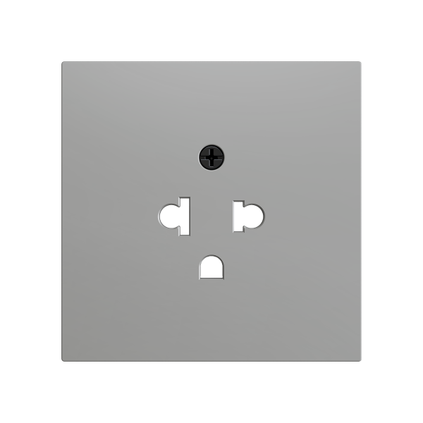 ZS70. Euro-American socket cover 70X70 mm - Silver