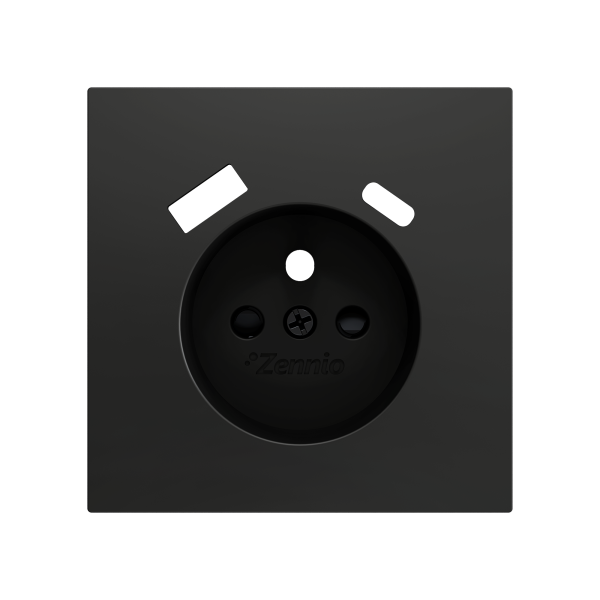 ZS70. French socket cover with USB C and A 70x70 mm - Anthracite