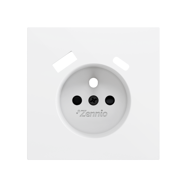 ZS70. French socket cover with USB C and A 70x70 mm - Matt white
