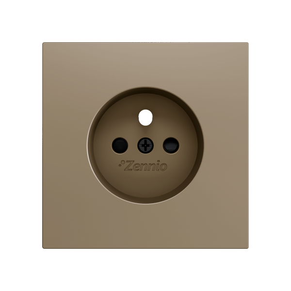 ZS70. French screwless socket cover 70x70 mm - Champagne