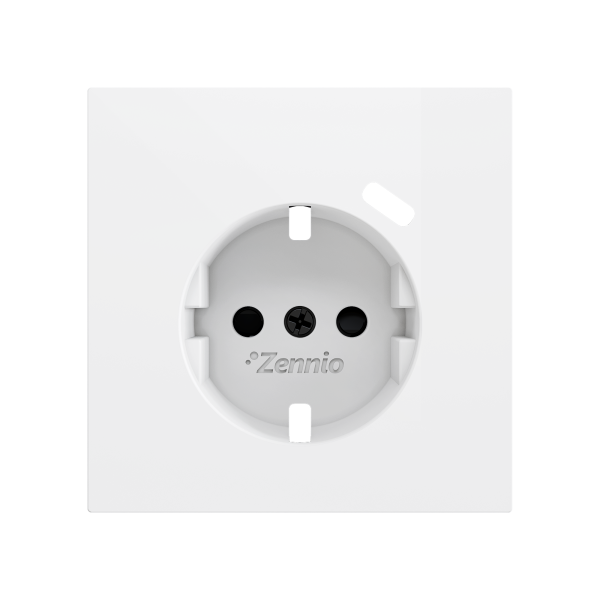 ZS70. Schuko socket cover with USB C 70x70 mm - Matt white