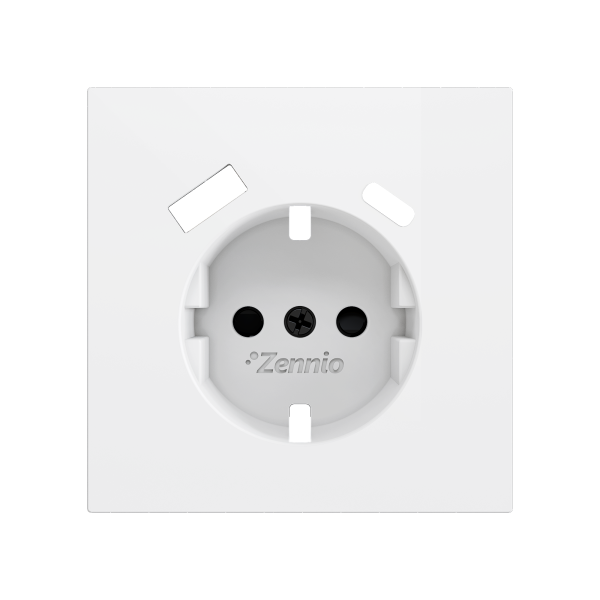 ZS70. Schuko socket cover with USB C and A 70x70 mm - Matt white