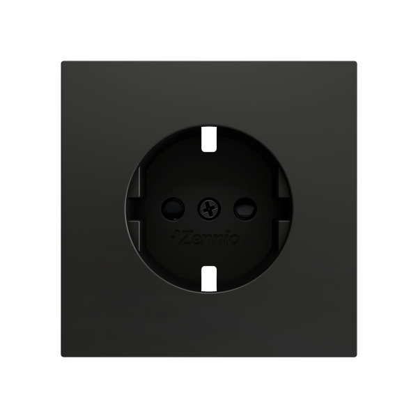ZS70. Schuko screwless socket cover 70x70 mm - Anthracite