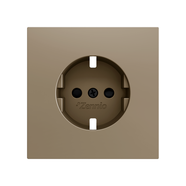 ZS70. Schuko screwless socket cover 70x70 mm - Champagne