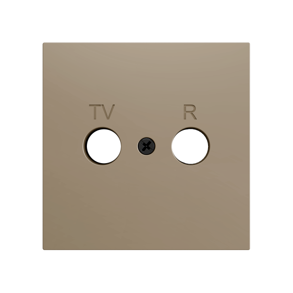 ZS70. Cover plate for TV/R insert 70x70 mm - Champagne