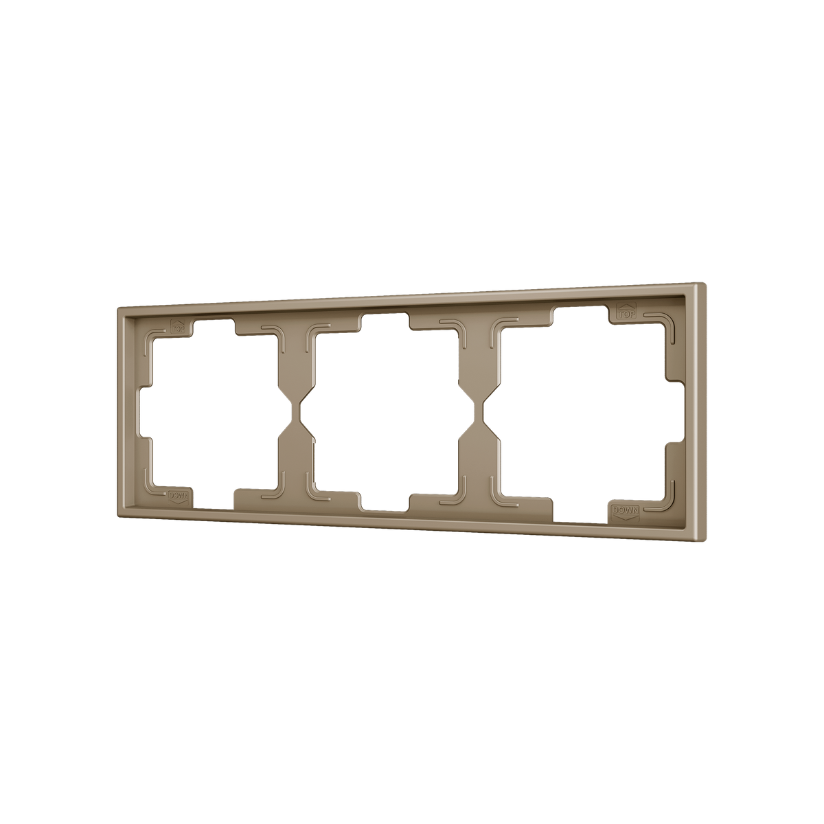 ZS70. 3-gang Frame - Champagne