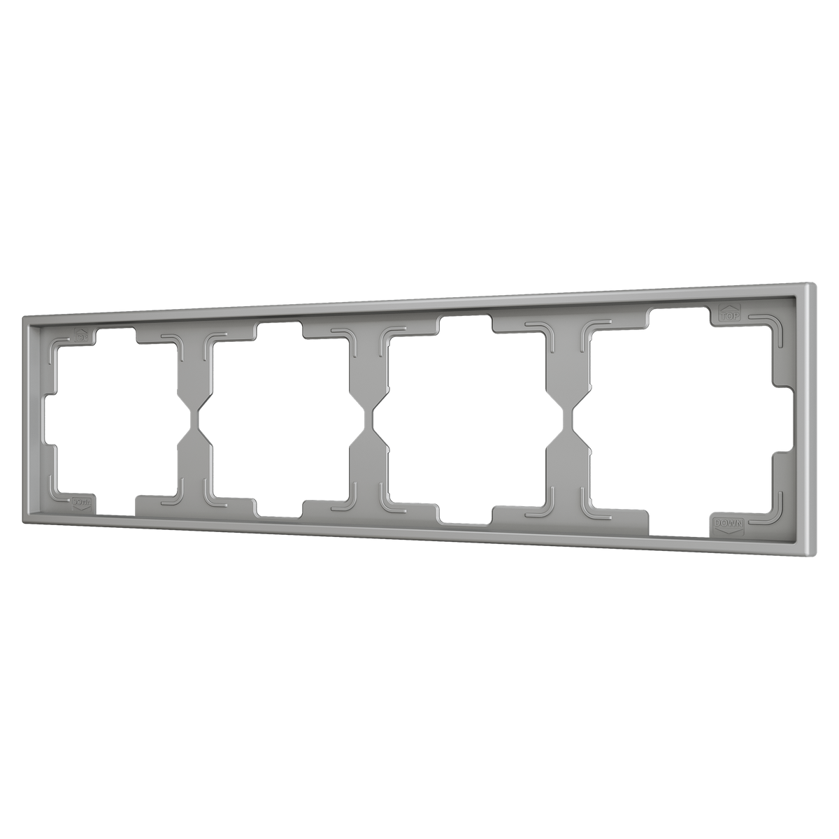 ZS70. 4-gang Frame - Silver